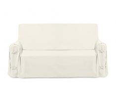 Soleil dOcre 112033 Panama Housse de Fauteuil en Coton Ecru 100 x 200 x 60 cm