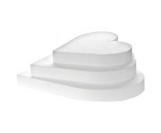 Decora en polystyrène en Forme de cÅur Sucette gâteau pour décoration, Blanc cassé, Polystyrène, Ecru, 30 x 5 cm