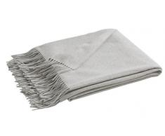 Blanc des Vosges Himalaya Plaid Cachemire Perle 180 x 130 cm