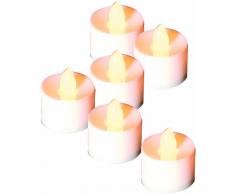 Festive LED vacillante Bougies chauffe-plat, Lot de 6