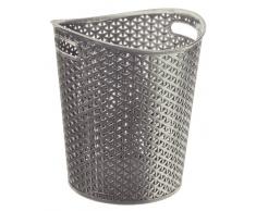 CURVER | Poubelle 13L - Aspect rotin - My Style, Argent, , 28,5x28,5x32,5 cm