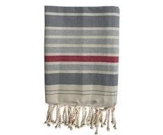 HR Decoraction Sahara Serviette de Plage en Coton, Rouge, 200Â xÂ 100Â xÂ 0,5Â cm
