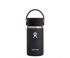 Hydro Flask Mug de voyage isotherme 354 ml (12 oz) en acier inoxydable avec isolation sous vide et bouchon Flex Sip étanche, goulot large, Black