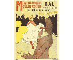 onthewall Art Nouveau Poster Art imprimÃ© par Henri de ToulouseÂ âÂ Lautrec Moulin Rouge PDP 030