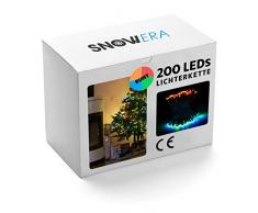 SnowEra - Guirlande lumineuse 200 LED pour intÃ©rieur et extÃ©rieur avec minuterie commutable - IdÃ©al pour sapin de NoÃ«l - Couleur de la lumiÃ¨re : multicolore - Longueur : env. CÃ¢ble de 30 m inclus