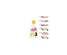 H & H 8452804Â Lot de 6Â bouteilles verre borosilicate Bouchon en Silicone lt0.40Â ameublement Table