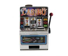 Mister Gadget - MG2000 - Tirelire Machine Ã Sous, Plastique, Multicouleur, 13.50 x 9.60 x 18.40 cm