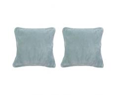 Gözze Housse de coussin haut de gamme en cachemire, Polyester, Couleur : Aqua (vert deau), 50 x 50 x 5 cm, 2-unités, 40128-55-A2