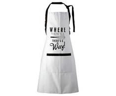 Premier Housewares Porter Tablier, Vert, Coton, Blanc/Noir, 0.5 x 69 x 87 cm