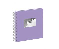 Pagna 12156-33 Album photo à spirales Passepartout avec 50 pages blanches cartonnées, papier cristal et reliure tissée 240 x 250 mm (Mauve)