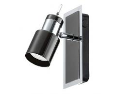 Eglo 30832 Applique murale, GU10, Noir, Argent