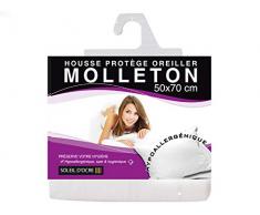 Soleil docre ProtÃ¨ge taie doreiller en Coton Molleton 50x70 cm, Blanc, 50 x 70 cm