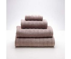 Sancarlos Suite Serviette brodÃ©e 100% Coton Ã©ponge DensitÃ© 500 g/mÂ² Salle de Bain 100x150 cm Chocolat