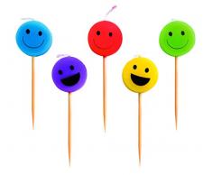 Ibili 786201 Lot de 5 Bougies Sourires 7 cm