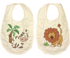 Dimensions Bavoirs Kimba estampillé Cross Stitch Kit-9X 14 Set de 2