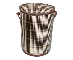 GMMH LN 410 Rio Panier Ã Linge Pliable en Bambou 60 cm