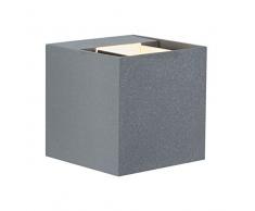 Paulmann 18000 Kit Spot en saillie spécial Cybo LED 2x3W, 230V, IP65, carré, 80x80mm, Gris, Alu