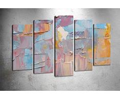 Bonamaison Peinture sur toile, multicolore, 100 x 60 cm, 5 unit - Conçu et fabriqué en Turquie