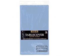 amscan International Nappe en Plastique rectangulaire x 1,4Â x 2,7Â m, Bleu Pastel