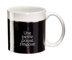 Draeger - Mug Original - Tasse Ã ThÃ© Ã Offrir en Cadeau Ã Vos Proches - Tasse Ã CafÃ© en Porcelaine Fine - 350 ML 8 cm de diamÃ¨tre x 8,5 cm de Hauteur Une Petite Pause simpose