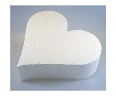 Decora en polystyrène en Forme de cÅur Sucette gâteau pour décoration, Blanc cassé, Polystyrène, Ecru, 20 x 5 cm
