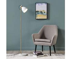 Versanora VN-L00059-EU Lampadaire mÃ©tal, Marbre Blanc/Laiton Antique