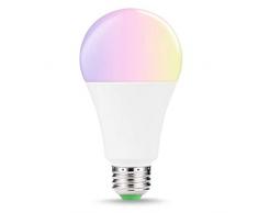 Lohas Smart Lamp Bulb - Ampoule LED avec culot E27, multicolore RVB + blanc, puissance 14 W, fonctionne avec Alexa et Google Home
