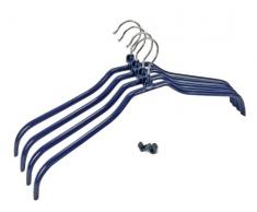 Wenko 10250911100 Cintre Multi 4+4 RevÃªtement Plastique Bleu Nuit