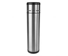 Emsa 509239 MOBILITY- Bouteille isotherme avec gobelet, fermeture Safe Loc, 1 L, Acier inoxydable/anthracite noir