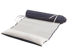Ligne Décor Matelas roulé 60 x 170 cm bicolore Garden naturel/anthracite