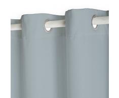 Today 257154 Rideau Occultant Ã Åillets Polyester Zinc/Gris 140 x 260 cm