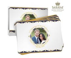 Royal Heritage H.r.h Harry et Megan Markle Mariage commÃ©morative de Sets de Table, LiÃ¨ge, Multicolore, 29Â x 21.5Â x 4Â cm