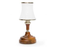 Relaxdays 10018912 Lampe de table Vintage avec abat-jour en verre dÃ©poli, 40 W