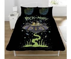 Rick et JoJo UFO Housse de Couette, Coton Polyester, Multicolore, Double