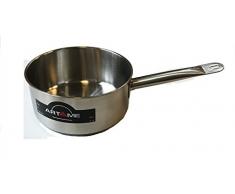 Artame ART82416 Casserole INOX 16cm 1.5L, Acier Inoxydable, Argent, 16 cm