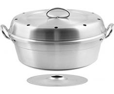 Home Casserole Ã gaz pour gÃ¢teaux en Aluminium avec Couvercle, 28Â cm, Couleur Argent