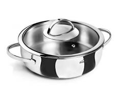 Lacor 79624 Plat Rond avec Couvercle Belly 24 cm