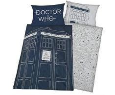 Doctor Who Parure pour Couette, Polycoton, Multicolore, Simple