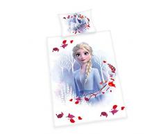 Herding DISNEY LA REINE DES NEIGES 2 Parure de Lit Réversible, Housse de Couette 100 x 135 cm, Taie dOreiller 40 x 60 cm, Flanelle, Multicolore