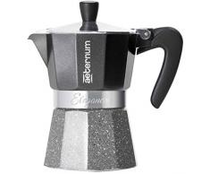 Bialetti 6008 Machine à Expresso pour 6 Tasses, Aluminium, Noir, 30 x 20 x 15 cm