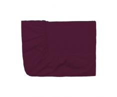 Essix - Drap Housse Royal Line Percale de Coton Sangria 180 x 220 cm
