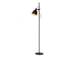 Lucide 45780/01/30 Lampadaire, Acier, 40 W, Noir, Or Mat