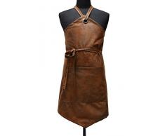 Comptoir du Linge NTBCUCA Tablier en Pointe Tissu, CAFÉ, 90 x 90 x 0,3 cm