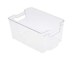 AmazonBasics Bacs de conservation en plastique pour la cuisine Moyen Lot de 2