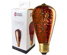 Girard Sudron 16011-LED ST64 Ampoule Filament LED 64 mm Edison Effet 3D E27 (ES Edison) Finition 4 W Argent