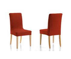 Martina Home Emilia Pack de Pochettes pour Chaise avec Dossier, Tissu 24x30x6 cm Brique