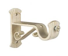 Riel Chyc 5431915Â Lot de 2 Supports pour Tringle Ã Rideaux Fer forgÃ© Ã 20 mmÂ Ivoire/Or