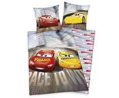 Herding DISNEY CARS 3 Parure de Lit, RÃ©versible, Housse de Couette 140 X 200 cm, Taie dOreiller 70 x 90 cm, Flanelle