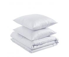 AmazonBasics Parure de lit 100Â % coton 200 x 200 cm / 65 x 65 cm, Blanc