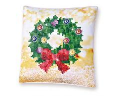 Diamond Dotz Kit de broderie diamant Coussin Couronne de NoÃ«l 18 x 18 cm